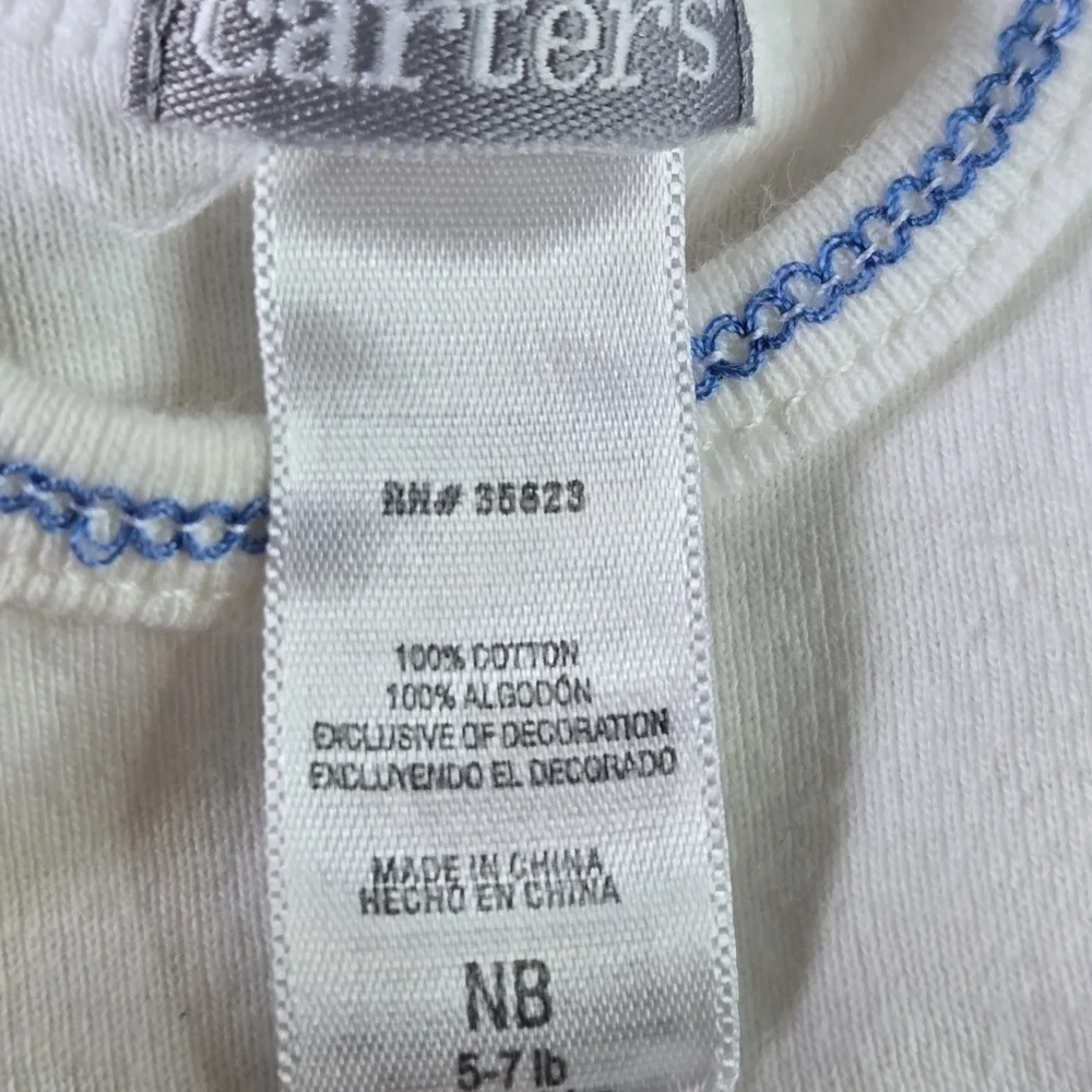 Blue and White Baby Onesie Set